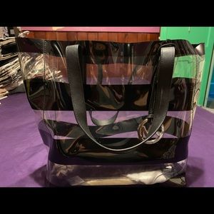Michael kors clear stripe bag.
